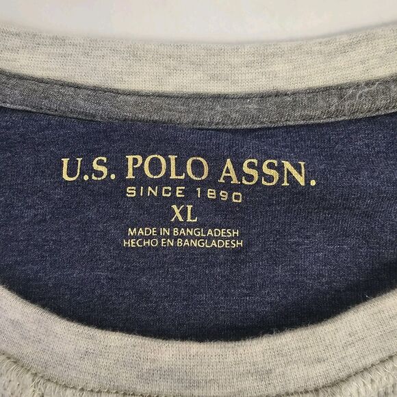 US Polo Assn Mens Cream Waffle Knit Sweatshirt Sz XL Crew Neck Preppy V0452 - Picture 6 of 9